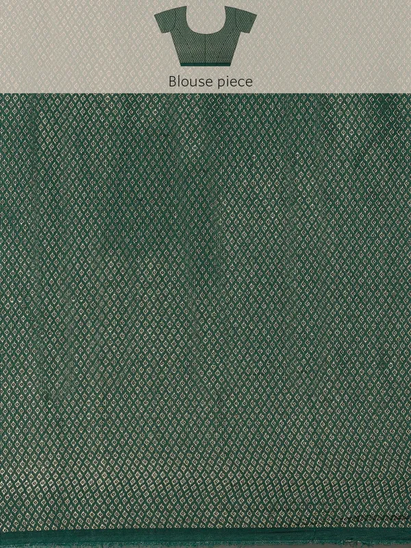 Turquoise_Green_Vichitra_Silk_Lace_Work_Designer_Saree