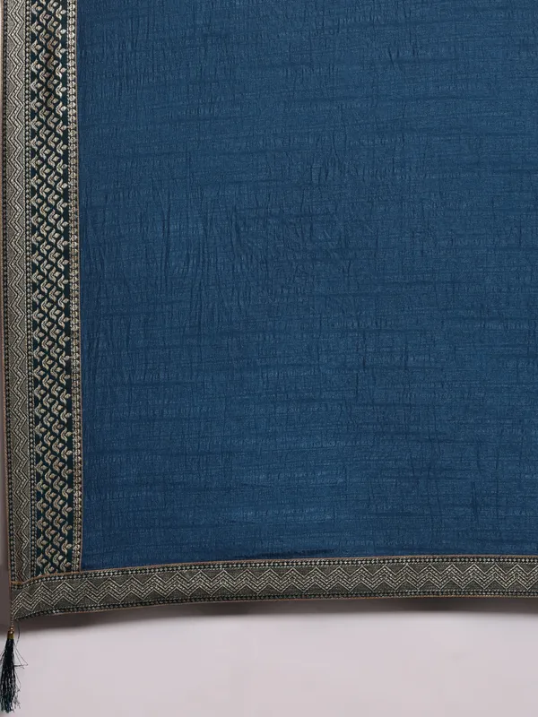 Blue_Vichitra_Silk_Designer_Saree