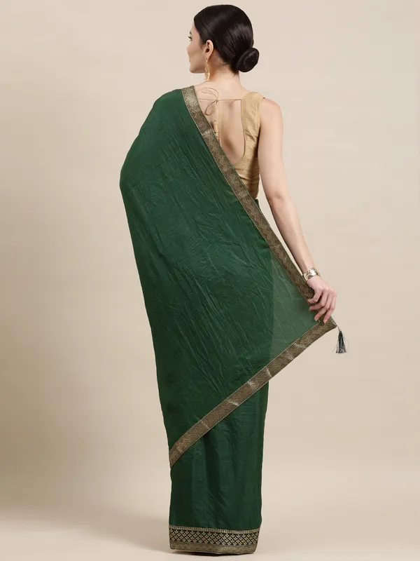 Green_Vichitra_Silk_Designer_Saree