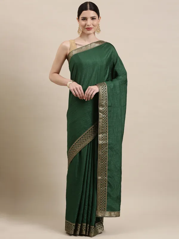 Green_Vichitra_Silk_Designer_Saree