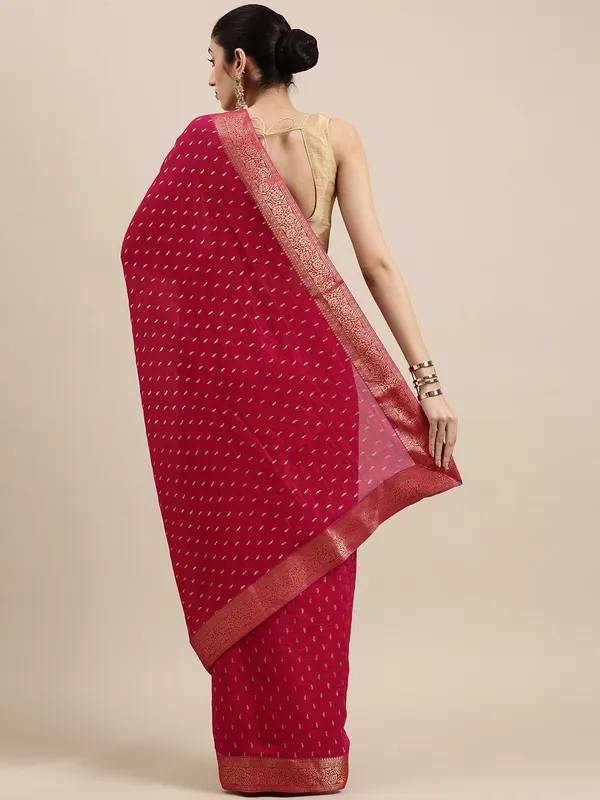 Pink_Vichitra_Silk_Lace_Work_Designer_Saree