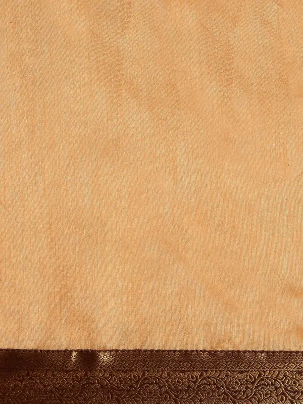 Beige_Vichitra_Silk_Lace_Work_Designer_Saree