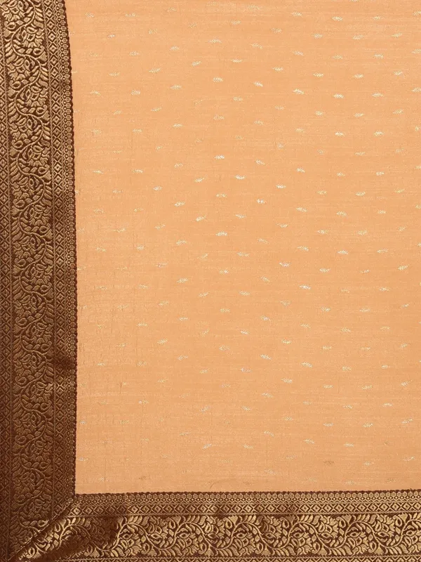 Beige_Vichitra_Silk_Lace_Work_Designer_Saree