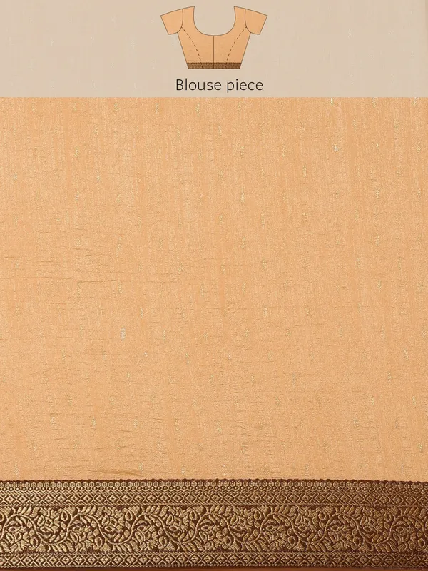 Beige_Vichitra_Silk_Lace_Work_Designer_Saree