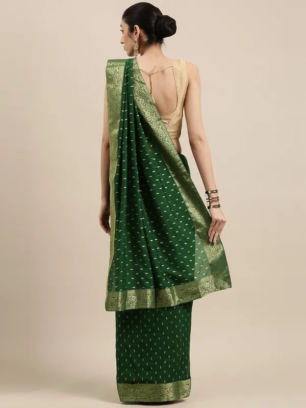 Green_Vichitra_Silk_Lace_Work_Designer_Saree