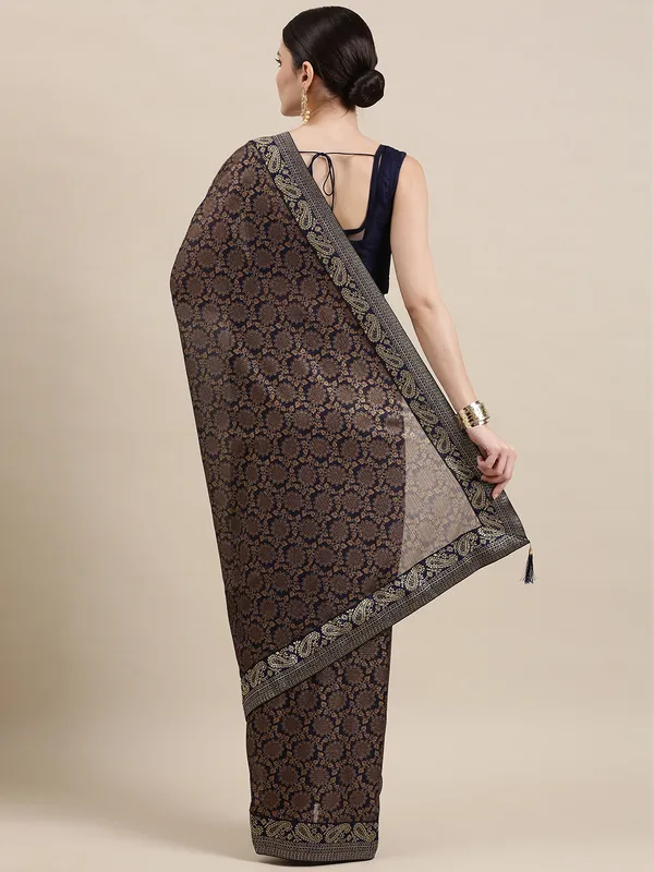 Blue_Imported_Fabric_Designer_Saree