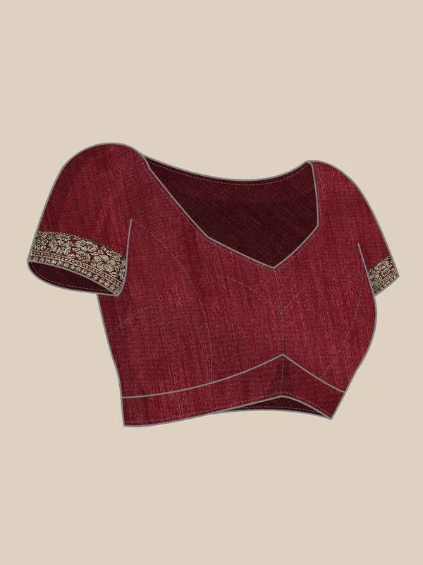Maroon_Imported_Fabric_Designer_Saree