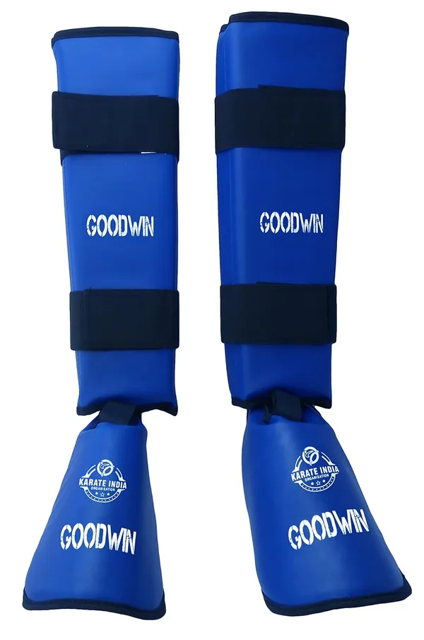 Multicolor_Martial_Arts_Karate_Rexine_Covered_Shin_Guard/Foot_Protector/Shin_Pad_For_Training,_Practice_&_Competition_Level
