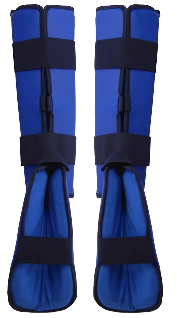 Multicolor_Martial_Arts_Karate_Rexine_Covered_Shin_Guard/Foot_Protector/Shin_Pad_For_Training,_Practice_&_Competition_Level