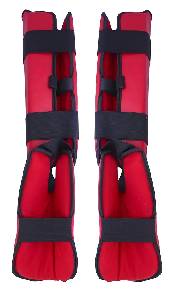 Multicolor_Martial_Arts_Karate_Rexine_Covered_Shin_Guard/Foot_Protector/Shin_Pad_For_Training,_Practice_&_Competition_Level
