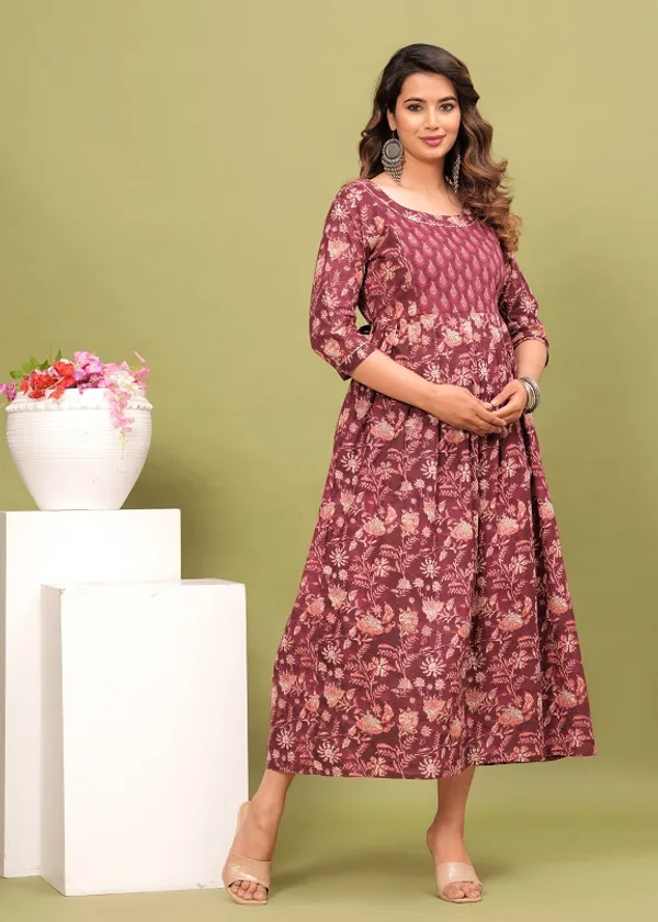 Gajri__Cotton_Printed_Maternity_And_Feeding_Kurti_Combo_Of_2