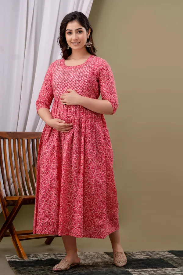 Garnear__Cotton_Printed_Maternity_And_Feeding_Kurti_Combo_Of_2
