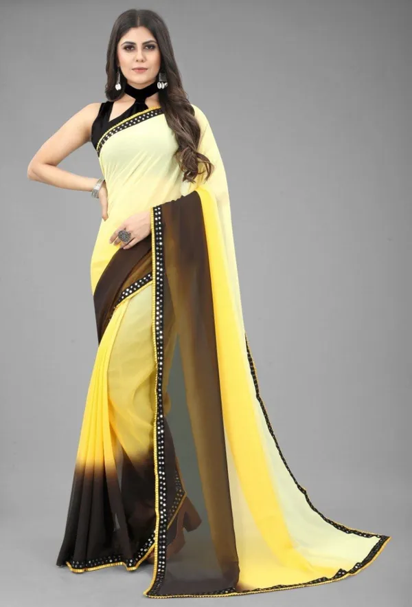 Yellow_&_Black_Party_Wear_Women_Georgette_Saree