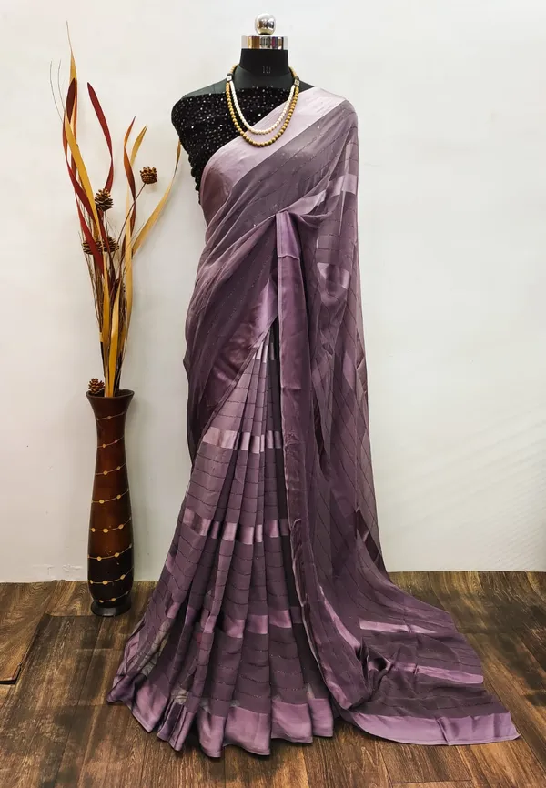 Georgette_Solid_Purple_Saree_With_Embroidery_Blouse