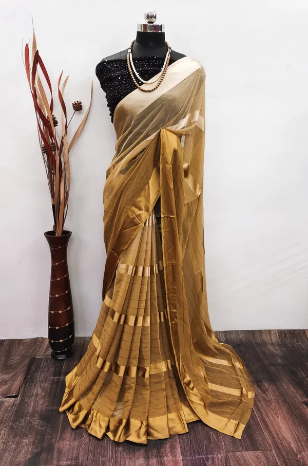 Georgette_Solid_Yellow_Saree_With_Embroidery_Blouse