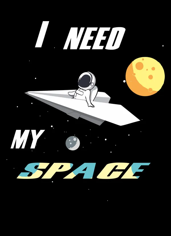 TOFFTEES_Black_I_Need_Space_Half_Sleeves_T-Shirt_|_HD_Print_With_100%_Cotton