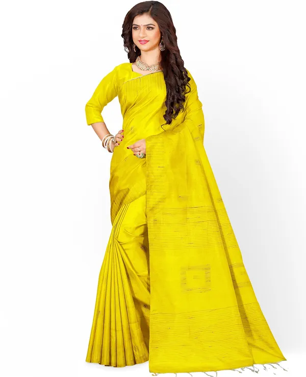 Yellow_Woven_Bollywood_Cotton_Silk_Saree