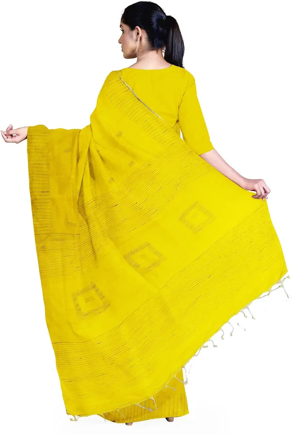 Yellow_Woven_Bollywood_Cotton_Silk_Saree