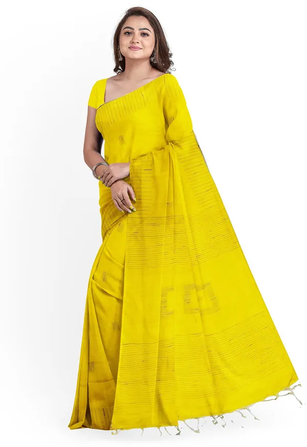Yellow_Woven_Bollywood_Cotton_Silk_Saree