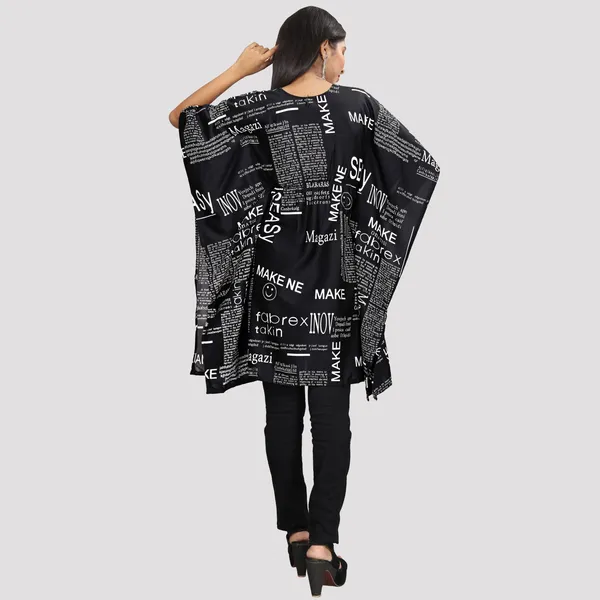 Girls_Black_&_White_Text_Paper_Crepe_Print_Kaftan_Dress