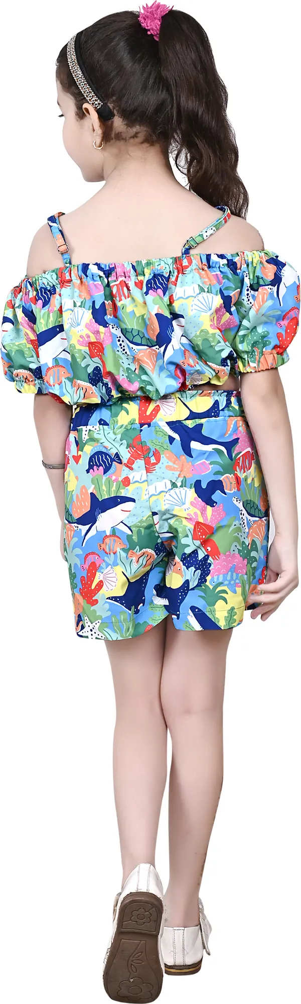 Multicolor_Girls_Casual_Top_Shorts_Co-Ord_Set