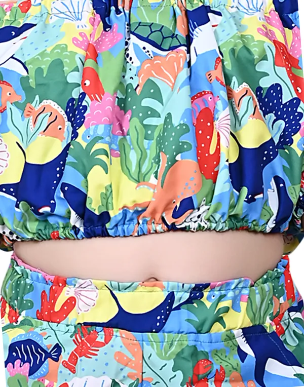 Multicolor_Girls_Casual_Top_Shorts_Co-Ord_Set