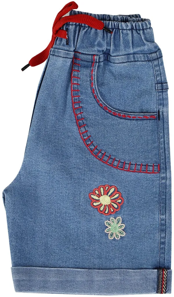Blue_Short_For_Girls_Casual_Solid_Embriodered_Denim-Pack_Of_1