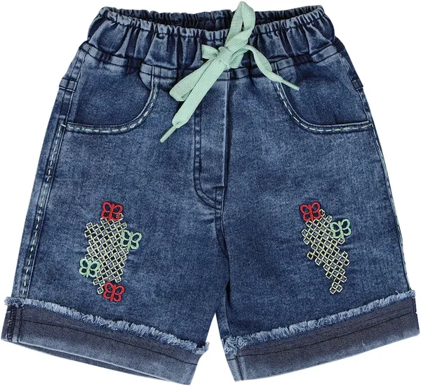 Blue_Short_For_Girl_Casual_Solid_Denim-Pack_Of_1