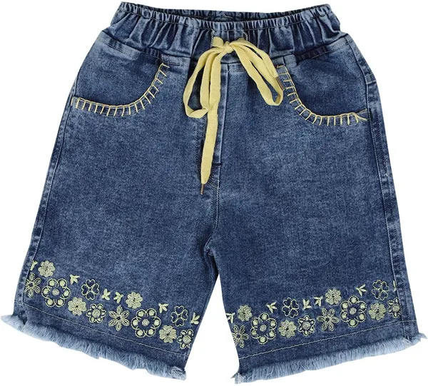 Blue_Short_For_Girls_Casual_Solid_Denim-Pack_Of_1