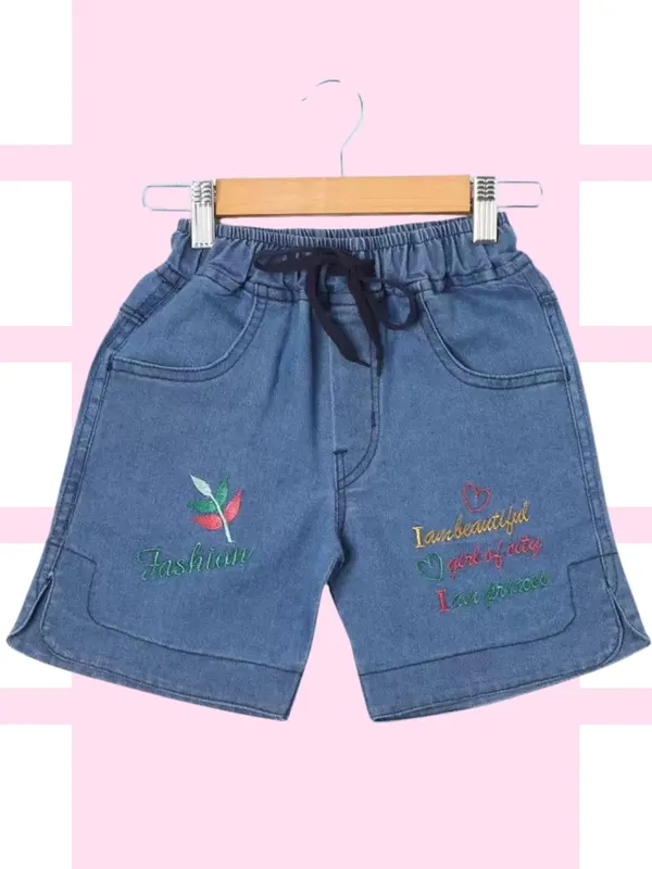 Blue_Short_For_Girls_Casual_Embriodered_Denim-Pack_Of_1