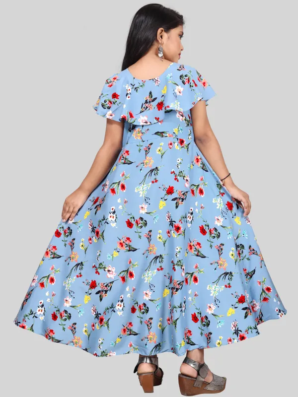 Girls_Grey_&_Red_Floral_Print_Flared_Maxi_Dress