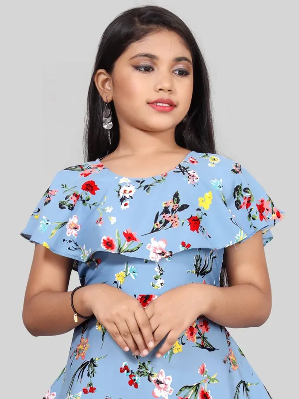 Girls_Grey_&_Red_Floral_Print_Flared_Maxi_Dress