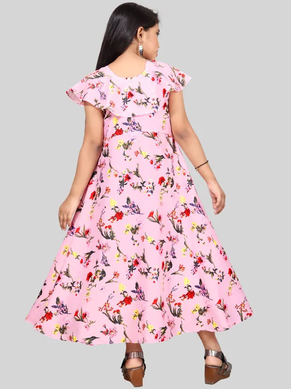 Girls_Pink_&_Red_Floral_Print_Layered_Flared_Maxi_Dress