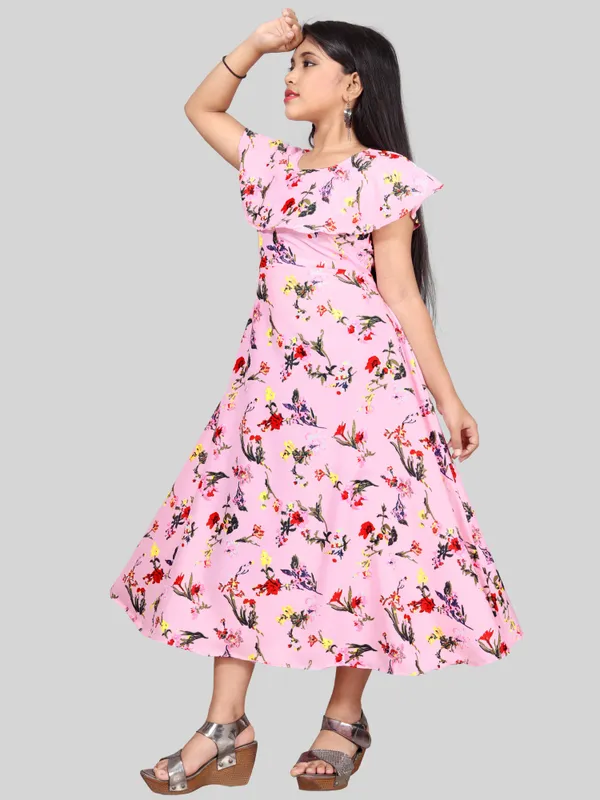 Girls_Pink_&_Red_Floral_Print_Layered_Flared_Maxi_Dress