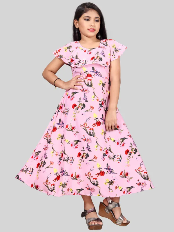 Girls_Pink_&_Red_Floral_Print_Layered_Flared_Maxi_Dress