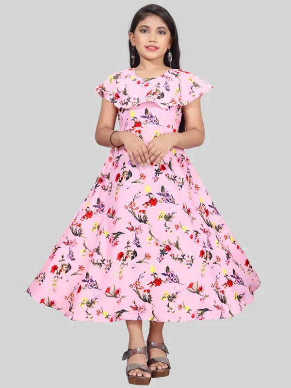 Girls_Pink_&_Red_Floral_Print_Layered_Flared_Maxi_Dress