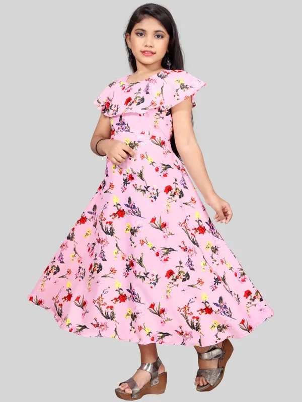Girls_Pink_&_Red_Floral_Print_Layered_Flared_Maxi_Dress