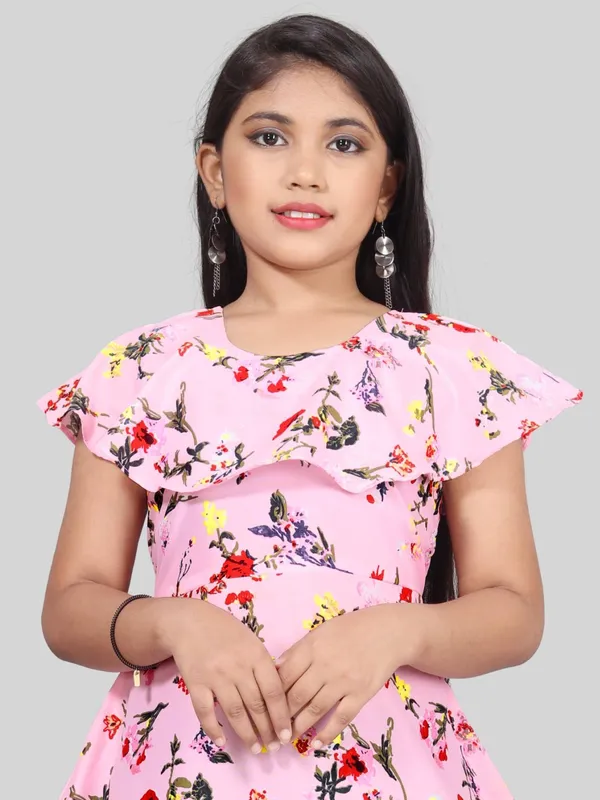 Girls_Pink_&_Red_Floral_Print_Layered_Flared_Maxi_Dress