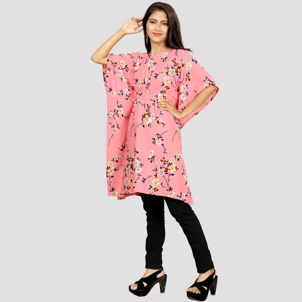 Girls_Pink_&_White_Floral_Print_Crepe_Kaftan_Dress