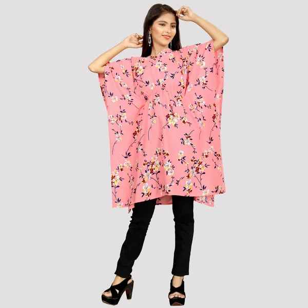 Girls_Pink_&_White_Floral_Print_Crepe_Kaftan_Dress