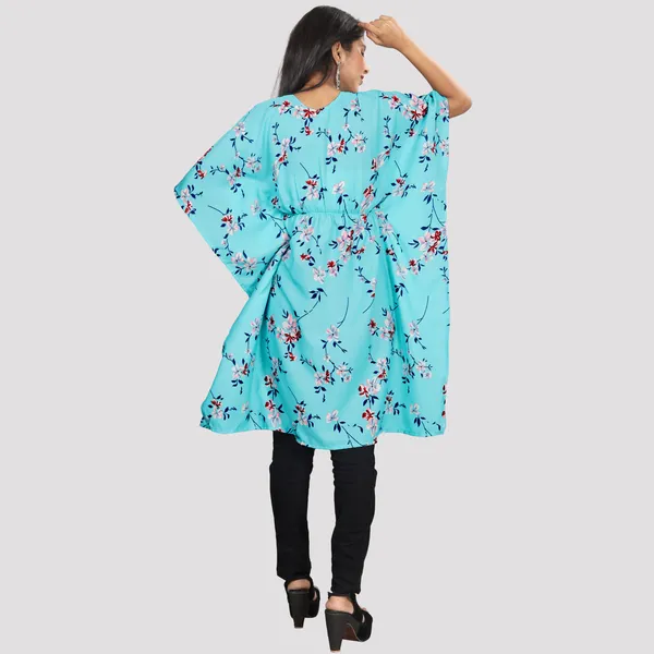 Girls_Sea_Green_&_White_Floral_Print_Crepe_Kaftan_Dress