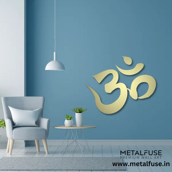 Metal_Wall_Art_for_Home_Decoration__|_Om__|_Gold