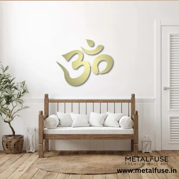 Metal_Wall_Art_for_Home_Decoration__|_Om__|_Gold