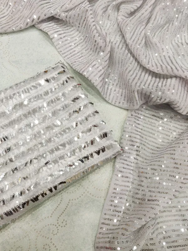 Glamorous_Designer_Georgette_Grey_Saree