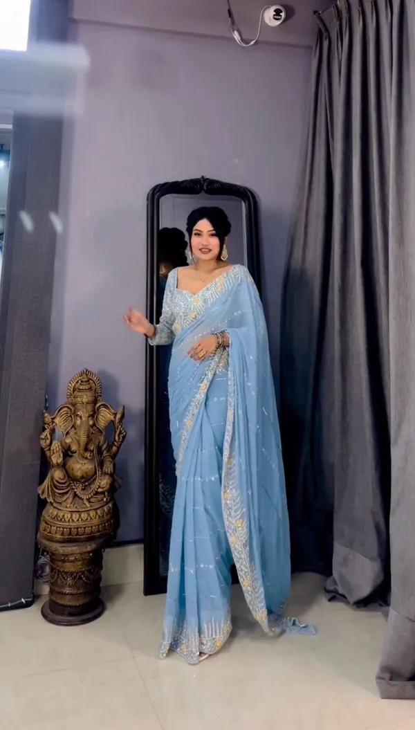 Glamorous_Designer_Georgette_Saree
