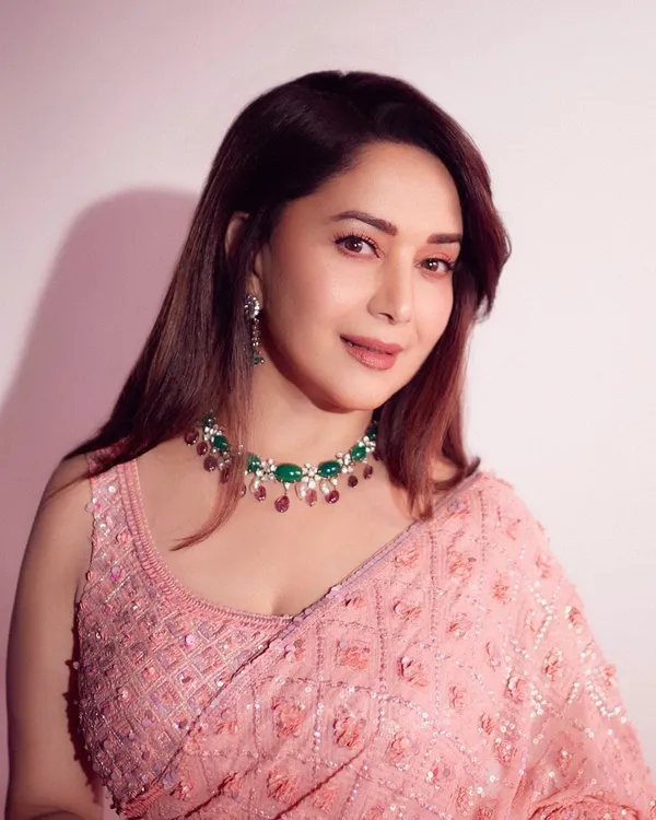 Glamorous_Designer_Pink_Georgette_Sequence_work_Saree