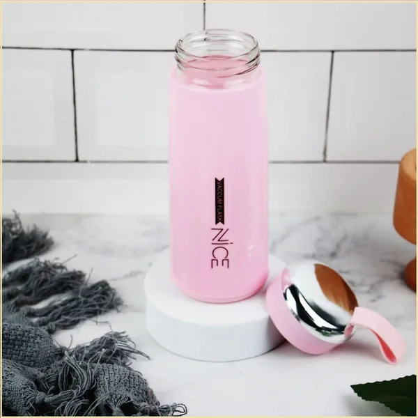 BUY_1_GET_1_FREE_Glass_Water_Bottle_|_Water_Bottle_with_Silicone_Protective_Cover_|_Leak-proof_BPA_Free_Water_Bottle_For_School_Cycling_Outdoor_Sports_Fitness_(1_Pcs-Multicolour)