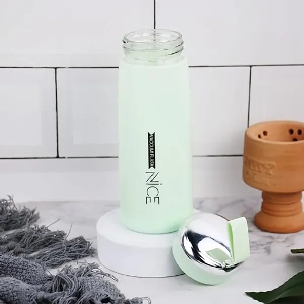 BUY_1_GET_1_FREE_Glass_Water_Bottle_|_Water_Bottle_with_Silicone_Protective_Cover_|_Leak-proof_BPA_Free_Water_Bottle_For_School_Cycling_Outdoor_Sports_Fitness_(1_Pcs-Multicolour)