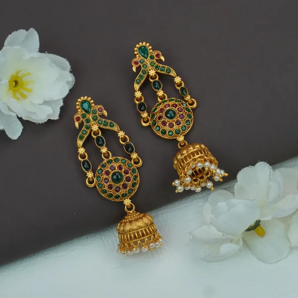 Gold_Alloy_Premium_Jhumki_Earring_For_Women_By_Bhargav_arts