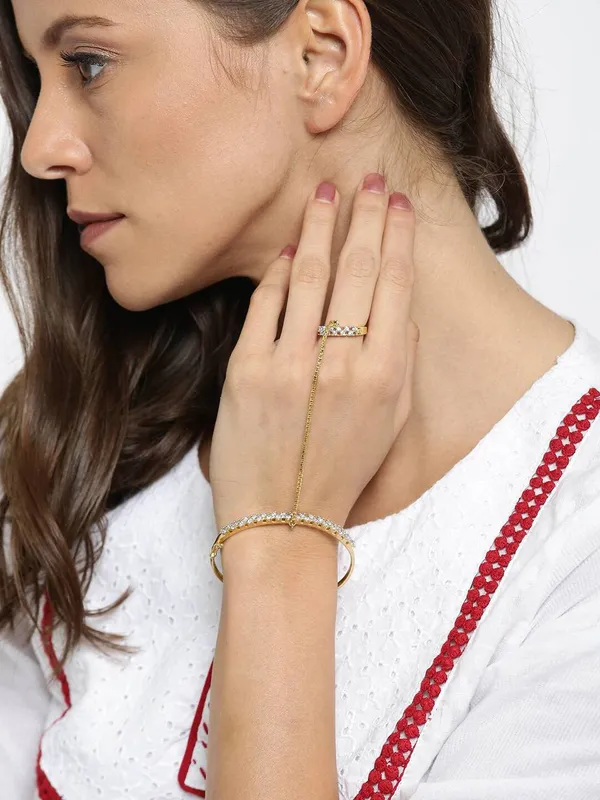 Gold_Plated_American_Diamond_Bracelet_with_Finger_Ring_For_Women